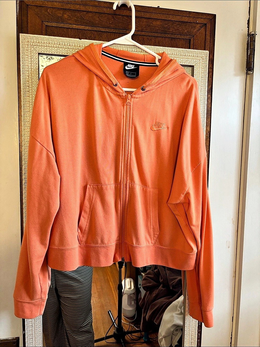 Nike Orange Full-Zip Hoodie Large Like New